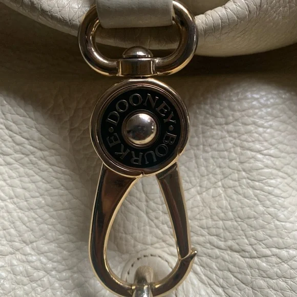 Dooney & Bourke Pebble Grain Logo Lock Bag - Bone - Picture 7 of 14